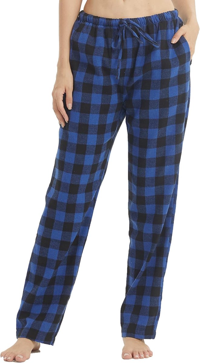 1-2 Pack Womens Pyjama Bottoms Flanel Geruite Loungewear Pyjama voor Vrouwen Pyjama Broek Met Zakken Nachtkleding
