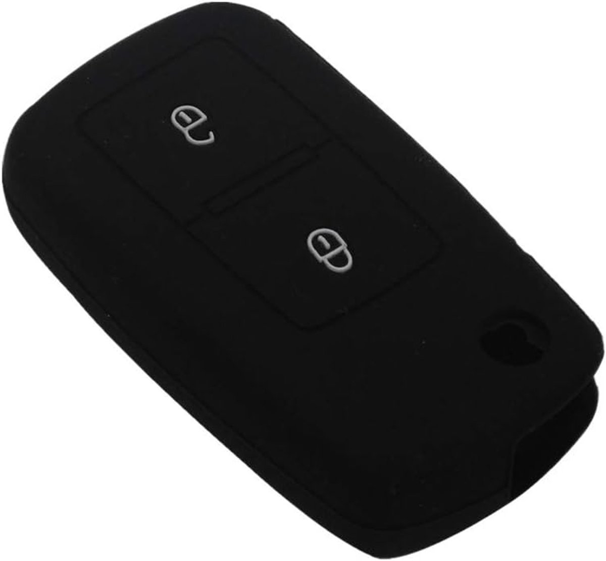 Autosleutel beschermhoes voor VW Volkswagen Amarok Polo Golf 4 5 6 MK4 Bora Jetta 2 knoppen (zwart)