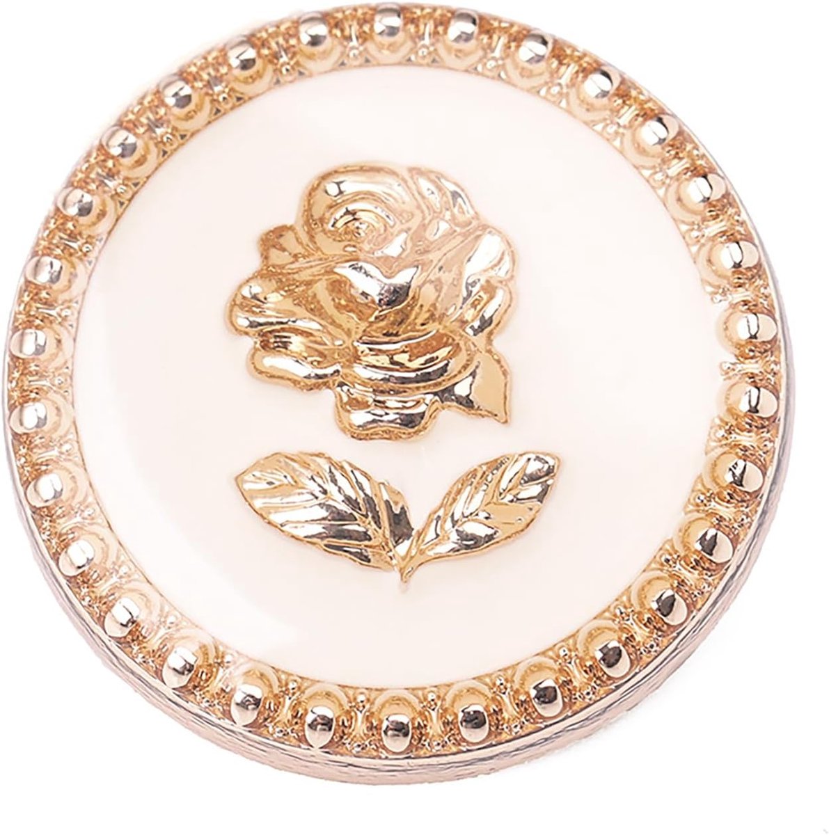 5 stuks Vintage Ronde Retro Gouden Metaal Rozenbloem Patroon Knopen voor Kleding Jassen Decoratie