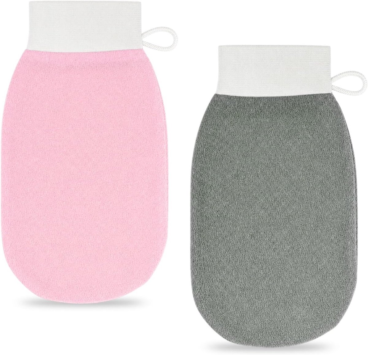 2 stuks, dubbelzijdig, dode huid verwijderen, Grijs + Roze
