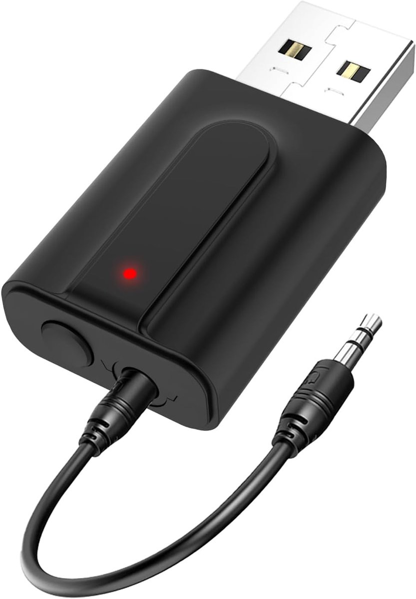 Bluetooth zenderontvanger, 2-in-1 Bluetooth 5.0 audio-adapter met 3,5 mm AUX-jackkabel, BT trasmitter ontvanger voor tv, pc, auto, hoofdtelefoon, thuisstereo, hoofdtelefoon