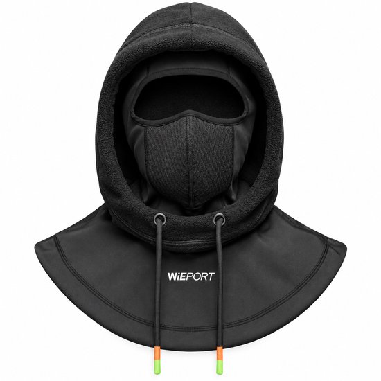 Wieport Bivakmuts - Balaclava voor Skiën, Motor, Snowboarden & Fietsen - Ski Masker - Nekwarmer - Winddicht