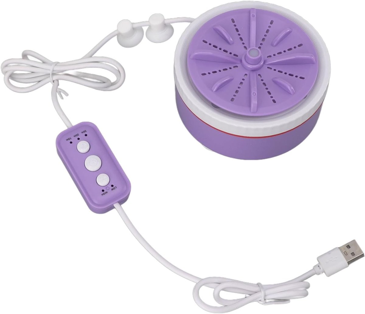 Mini Turbo Wasmachine Efficiënte Draagbare Turbo Wasmachine voor Kleine Kleding USB Aangedreven Mini voor Reizigers Thuis (PURPLE)