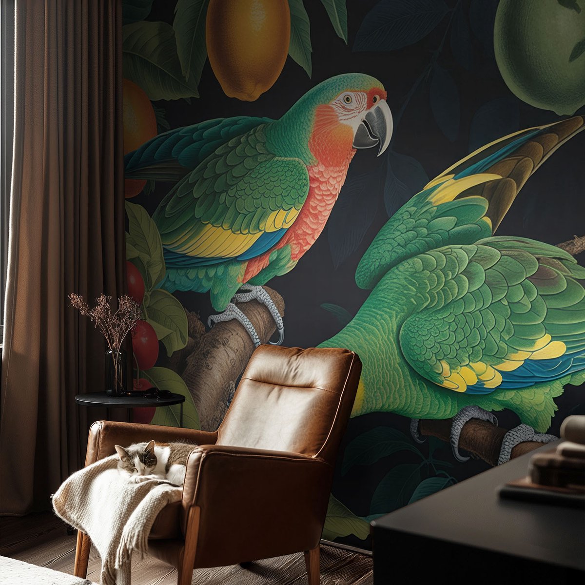 Coloray Vliesbehang - Groente Snellijm Behang - 104x70 cm - Tropisch Avontuur Muurschildering - Gang behang Dieren - Fotobehang Vlies - Slaapkamer behang