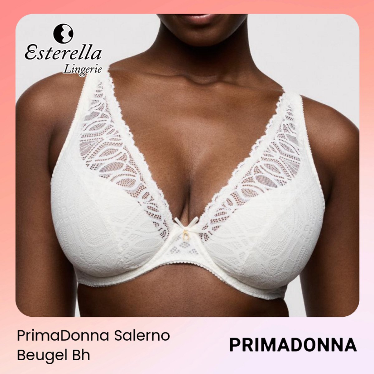 PrimaDonna Salerno Plunge Bh Halve Mousse Cups 0163532 Natuur - maat EU 80E / FR