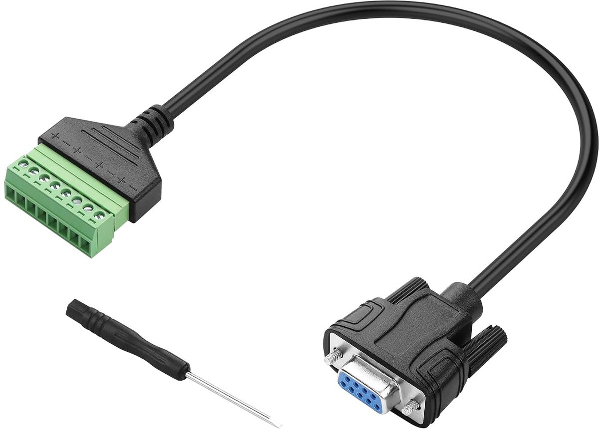 RS232 bus naar 8-pins schroef soldeervrije klem verlengkabel voor uitgebreid gebruik van computerhosts of display-apparaten via netwerkkabel (0,3 m) (female)