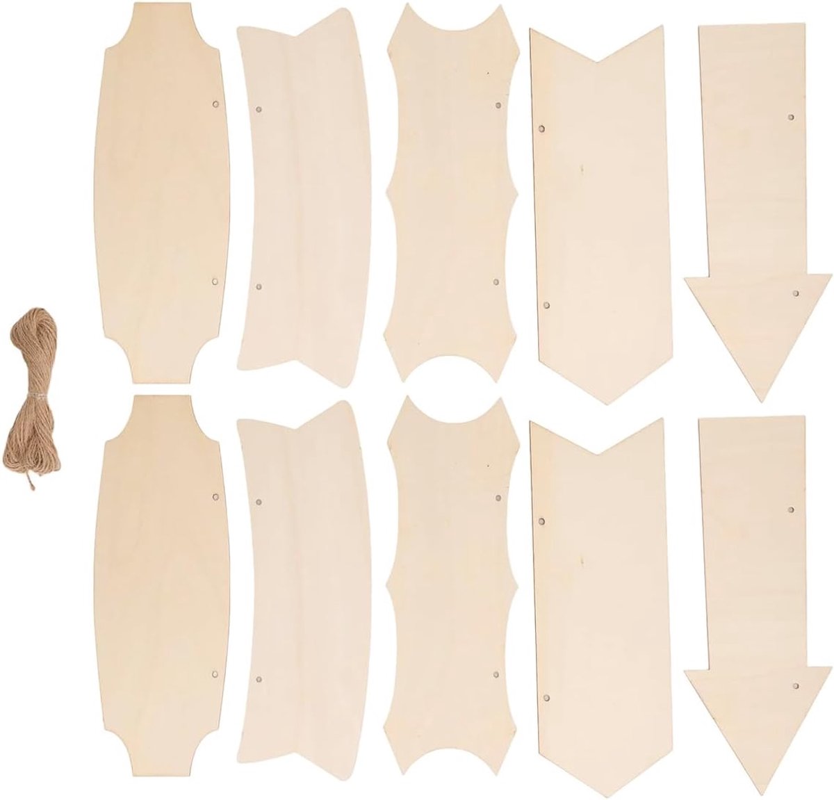 10 stuks houten pijlen als wanddecoratie, onafgewerkte hangende richtingaanwijzers van hout, doe-het-zelf-borden voor thuisdecoratie