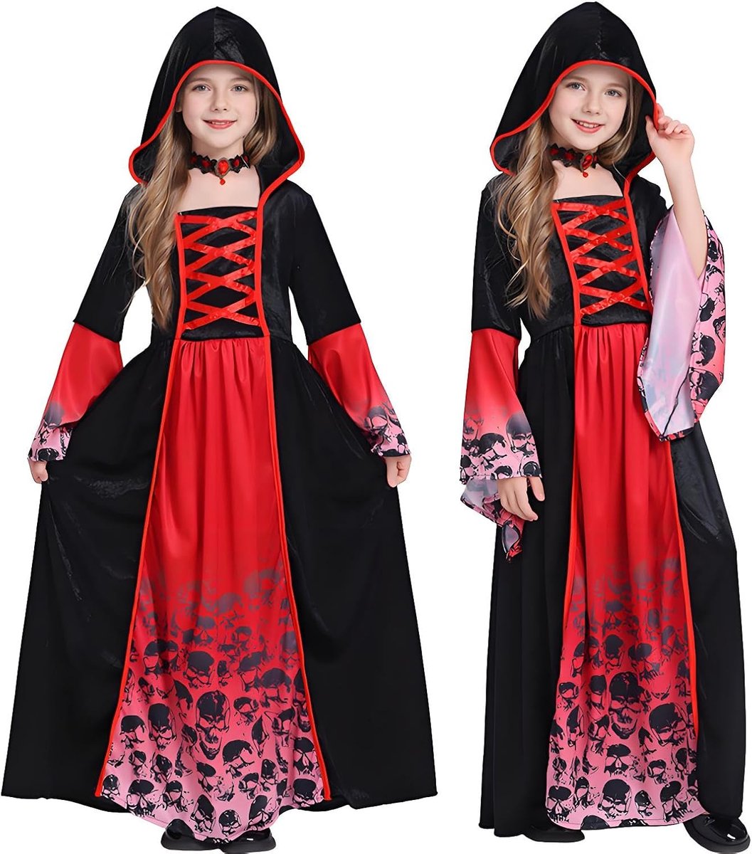 Vampierkostuum voor meisjes, Halloween-kostuum, vampierkostuum, kinderen, meisjesjurk, Halloween, vampierkostuum voor Halloween, carnaval