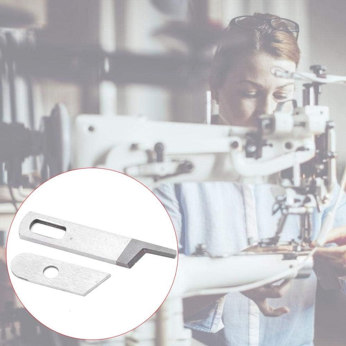 Messen Set, 2 Stuks Boven- en Ondermessen, Compatibel met Singer Babylock Serger BL202 BL302 BL400, Multifunctionele Huishoudelijke Overlocker