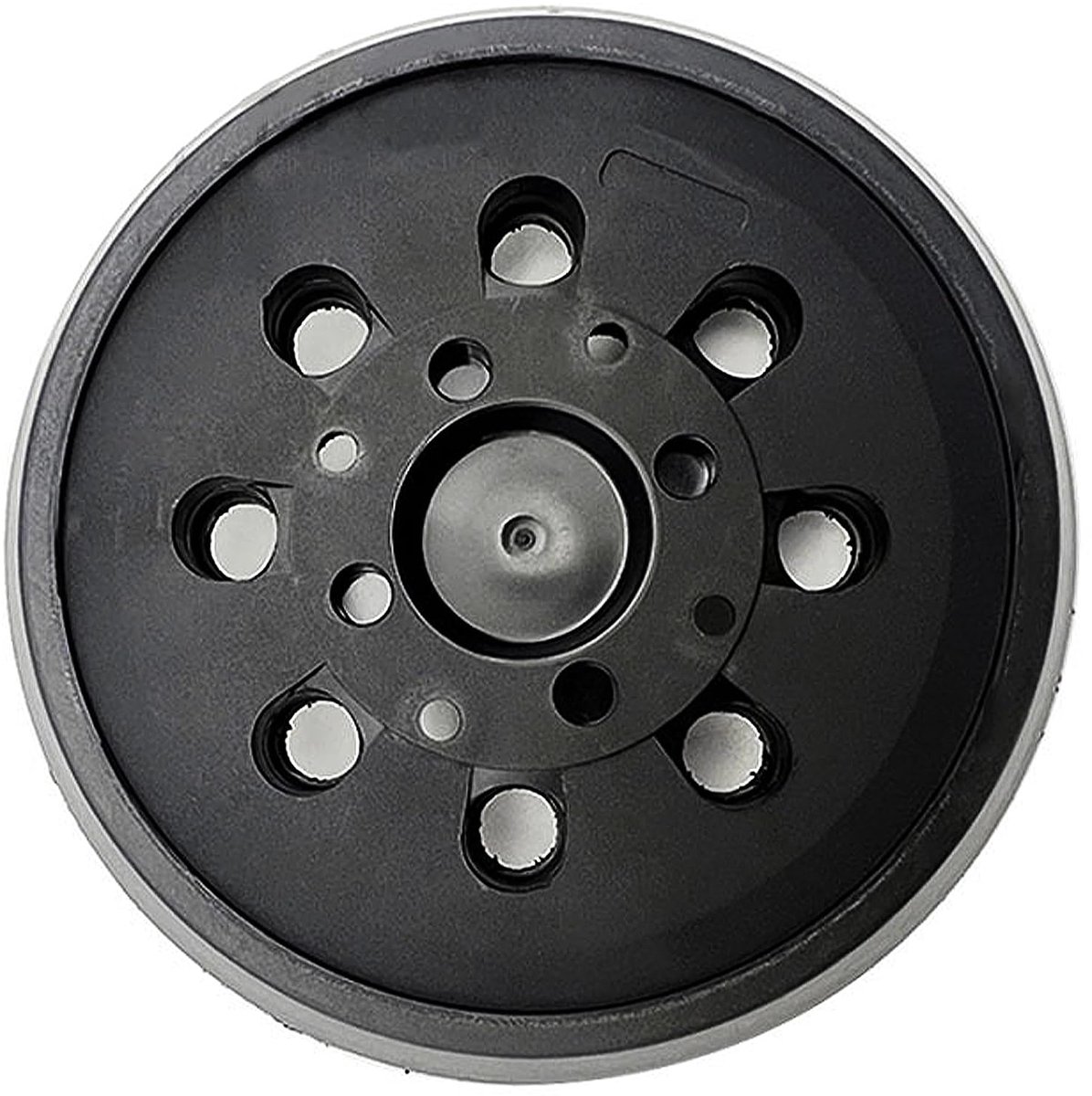 Schuurplaat voor Bosch 125 mm met haak en lus 8 gaten, gemiddelde hardheid met accessoiresysteem voor excentrische schuurmachines PEX 300/400 AE / 4000 AE/Advanced Orbit 18 (zwart)