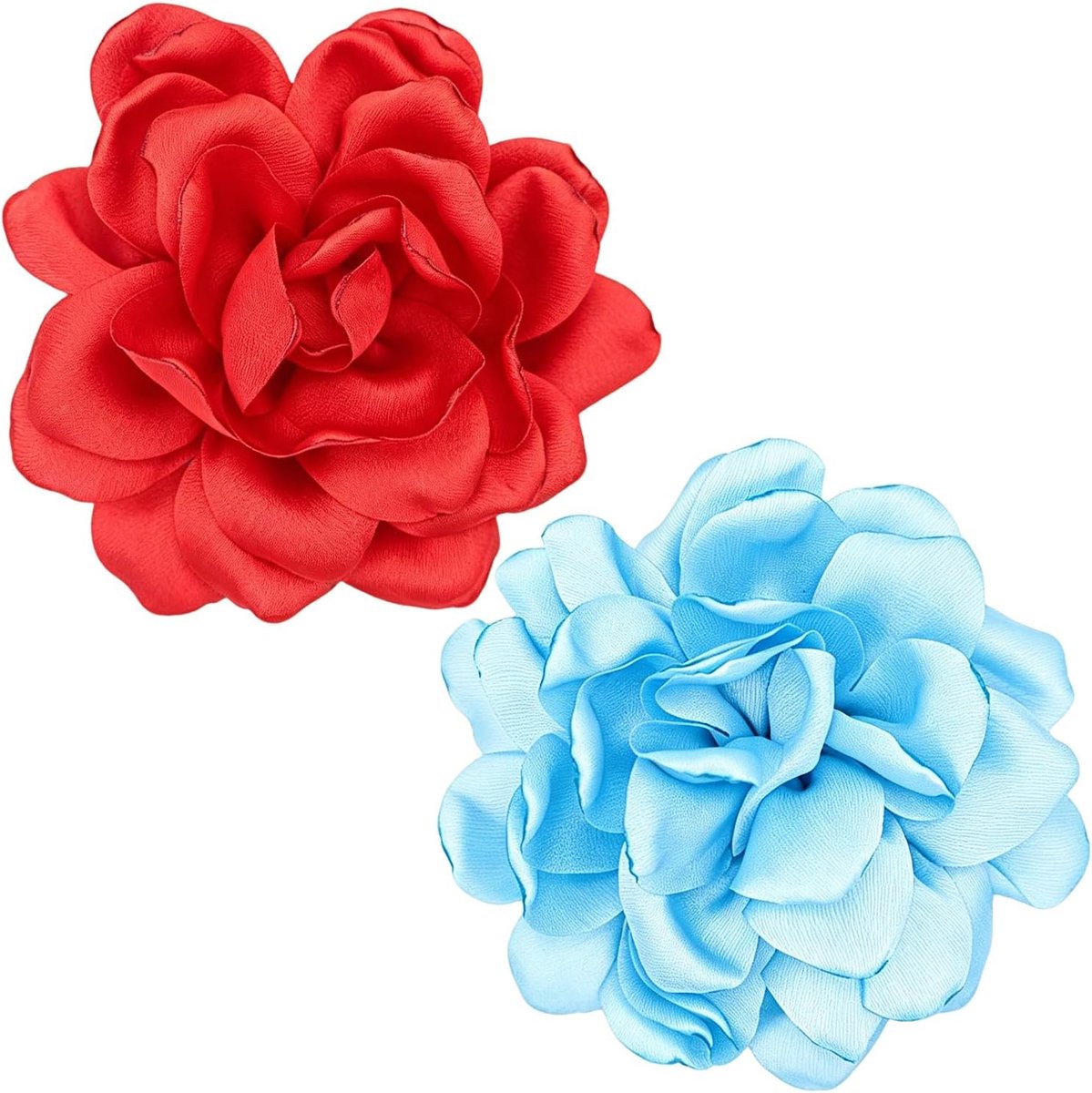 Broches, groot, geschikt voor bruiloften, feesten, sjaals, jurken en kostuumaccessoires (rood, blauw)