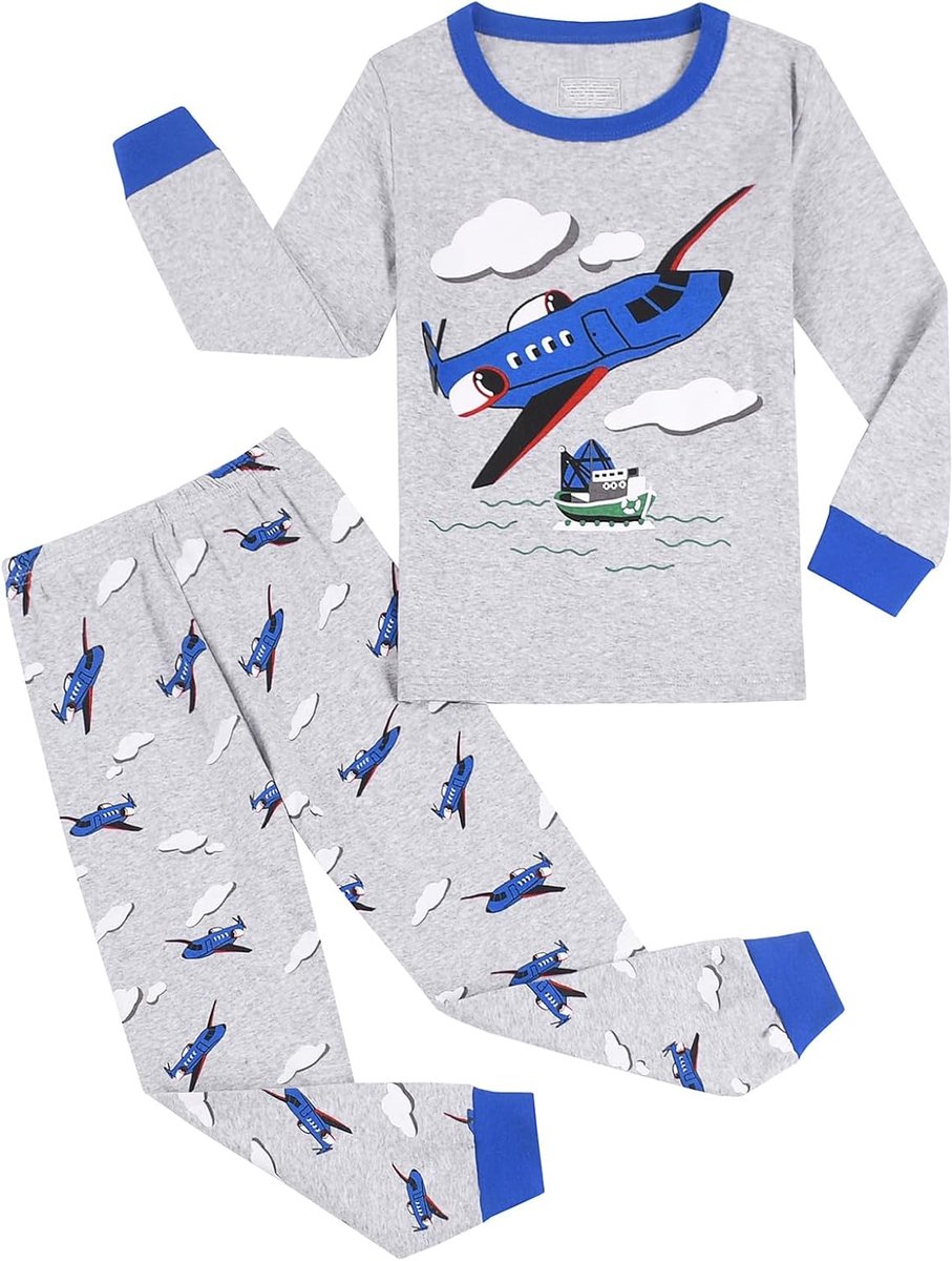 pyjama Kinder pyjama Jongen Lange mouw Katoen Winter Kerst Nachtkleding 3-9 jaar
