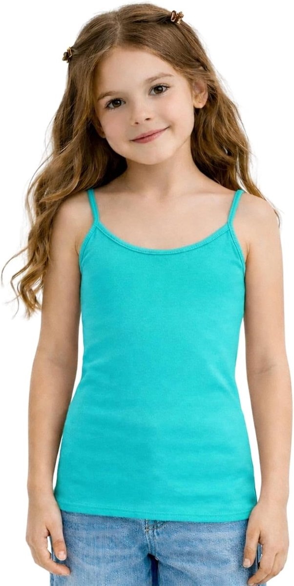 Tanktops voor meisjes en kinderen, spaghettibandjes, effen vest cami-top, basislaag kinderen zomer lichtgewicht workout hemdje vest tops, meisjeskleding tanktop met bandjes maat 5