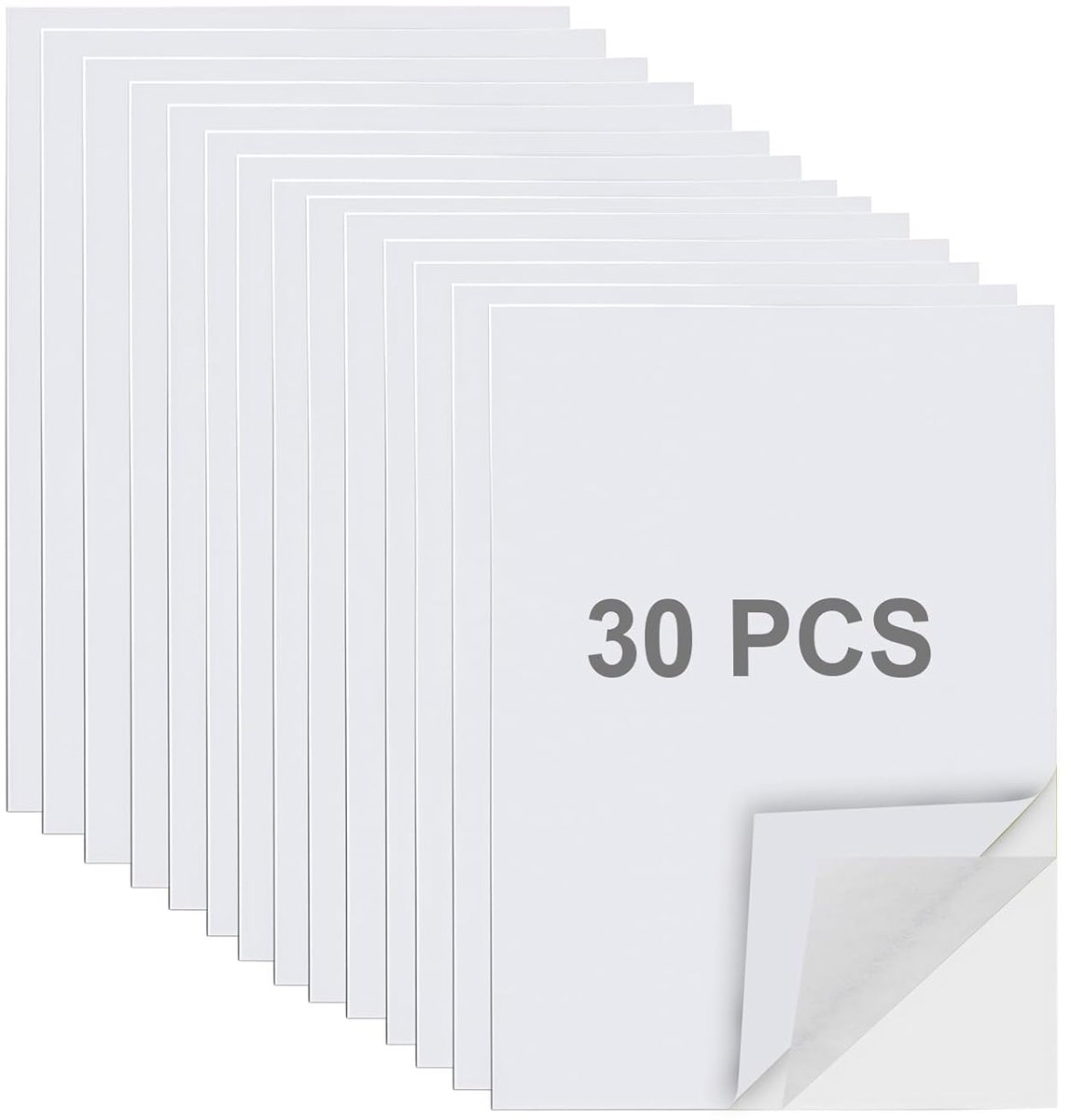Dailygoods- Plakfolie Dubbelzijdig 30 Stuks - A4 Formaat 29 x 21 cm - Zelfklevend - Waterdicht - Boekbeschermingsfolie - Transparant - Boekfolie