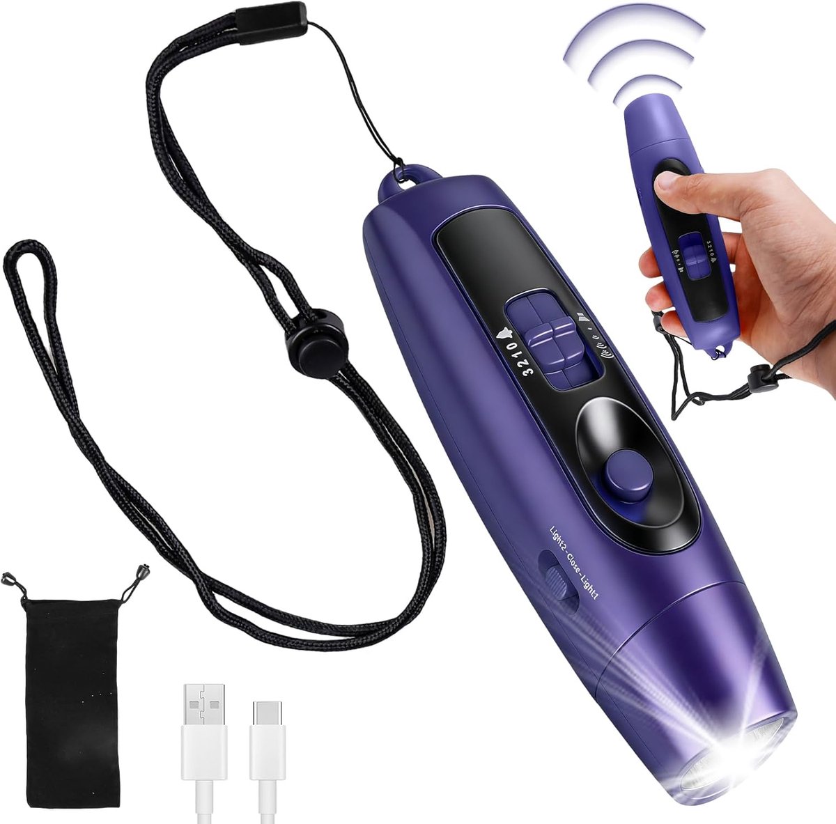 Dailygoods - Elektronisch Fluitje met 3 Tonen en LED-Lichtmodi