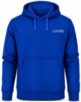 Hoodie Heren - Heren Trui met Capuchon - Blauw - Katoen - COVAR Design - Maat M