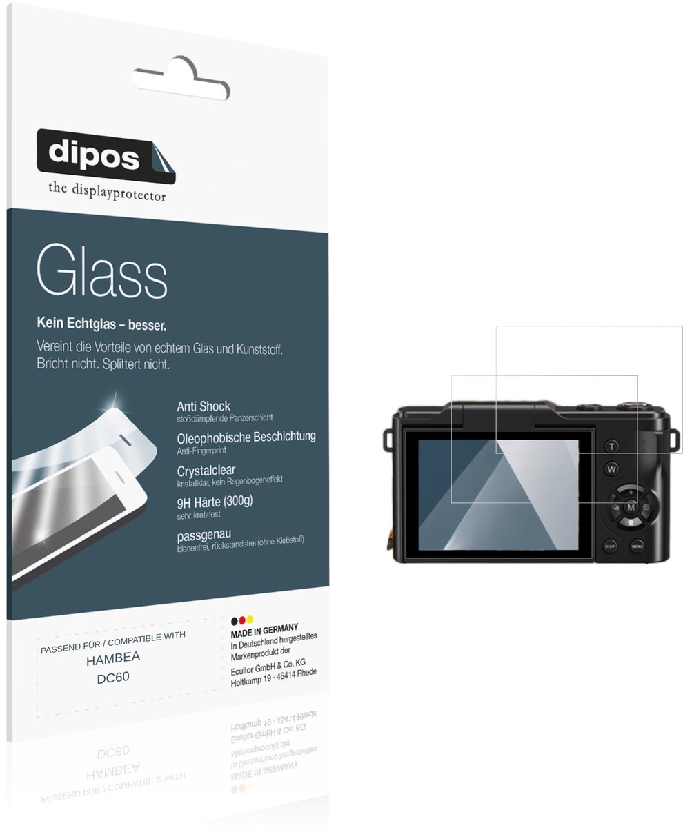 dipos – 2x Pantserfolie geschikt voor HAMBEA DC60 | 9H Screenprotector