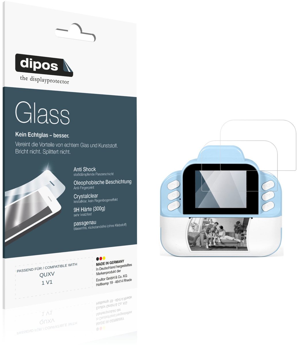 dipos – 2x Pantserfolie geschikt voor QUXV 1 V1 | 9H Screenprotector