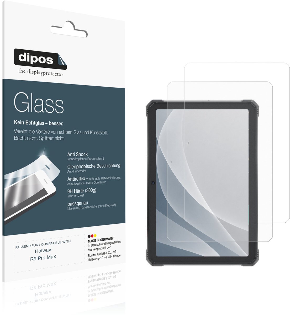 dipos – 2x Matte Pantserfolie geschikt voor Hotwav R9 Pro Max | 9H Screenprotector