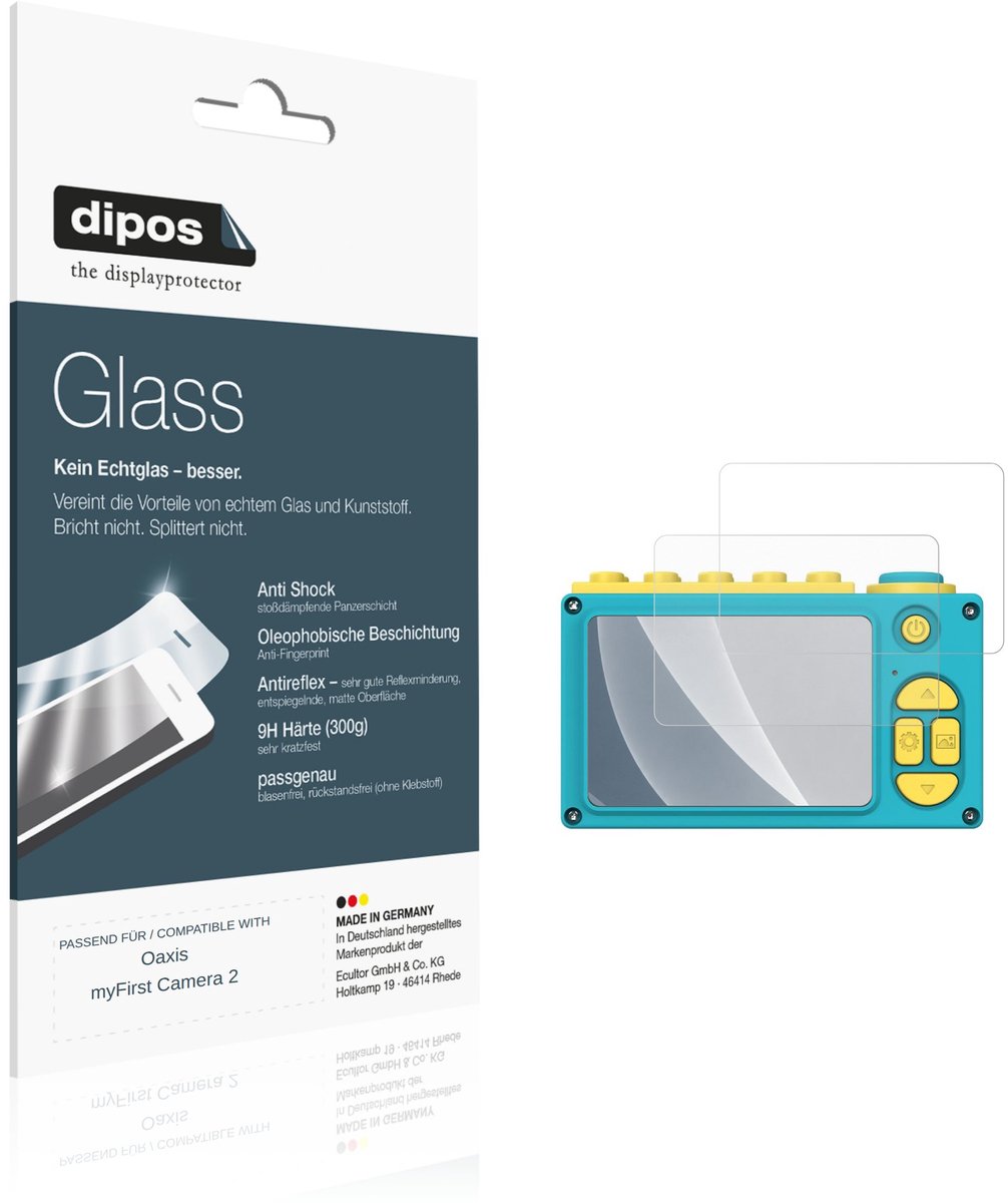 dipos – 2x Matte Pantserfolie geschikt voor Oaxis myFirst Camera 2 | 9H Screenprotector