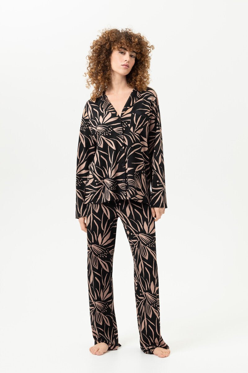 Mey Pyjama Vivid Bloom Zwart - Zwart