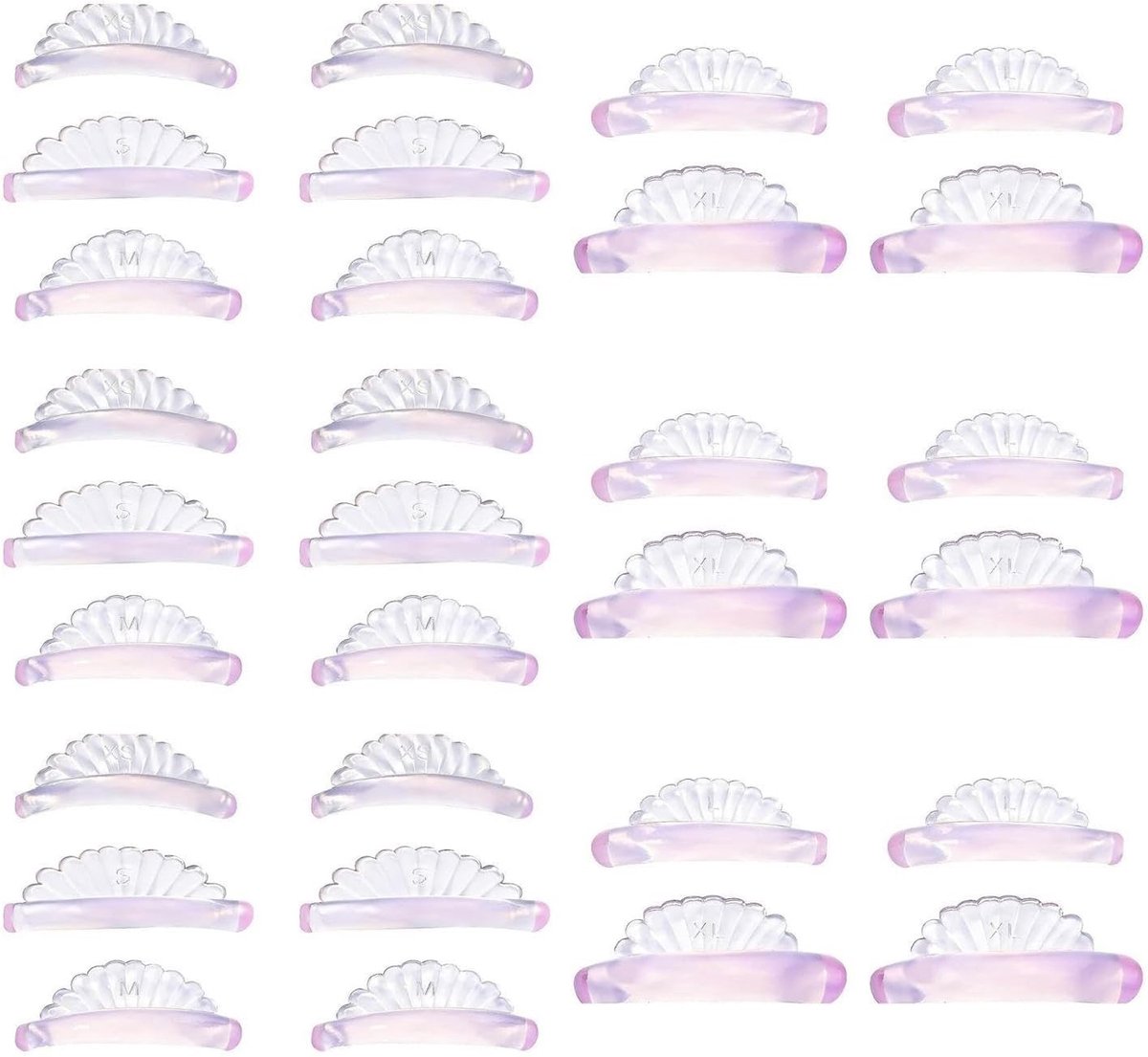 30 Stuks Zelfklevende Siliconen Wimper Pads, Herbruikbaar en Professioneel, Ideaal voor Wimper Rollen en Tillen, Perfect voor Schoonheidssalons