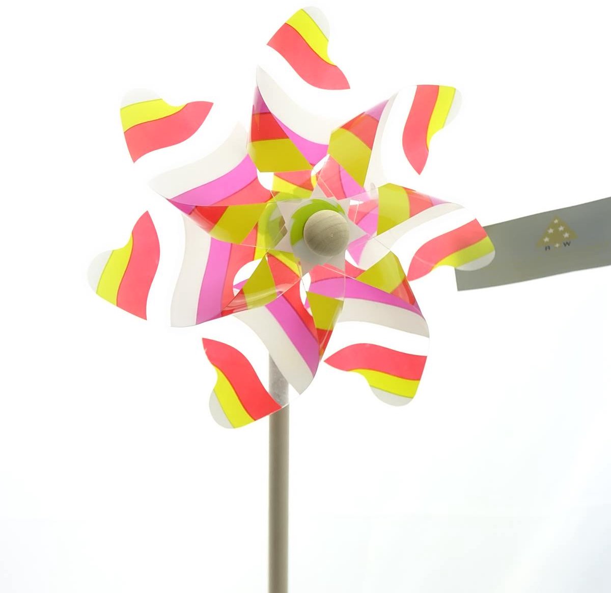 Riffelmacher windmolen kleurrijk rood gestreept Ø 17 x 48 cm