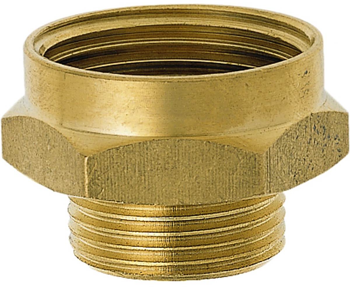 GEKA schroefnippel 3/4 inch binnen- en 1 inch buitendraad zeskant