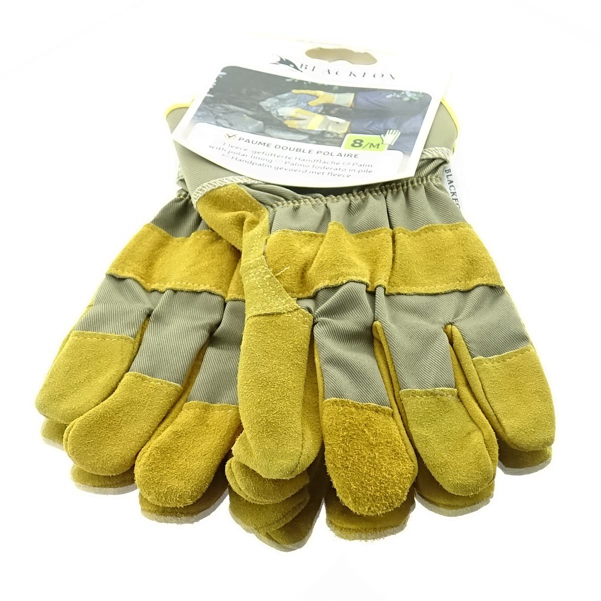 Blackfox Tuinhandschoenen fleece okergeel maat 8/M