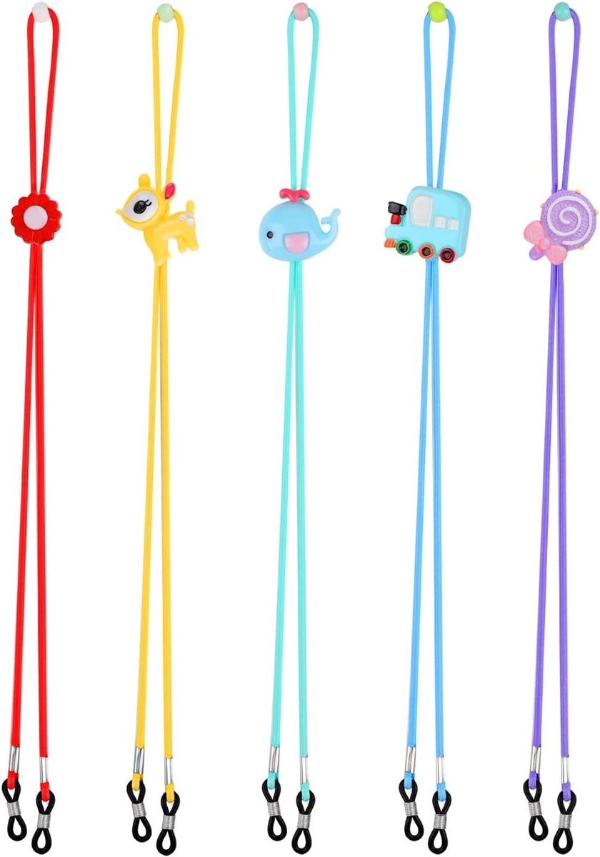 Kinderen Bril Strap - 5 Stuks - Zonnebril en Bril Houder - Bril Lanyard en Cord voor Jongens en Meisjes