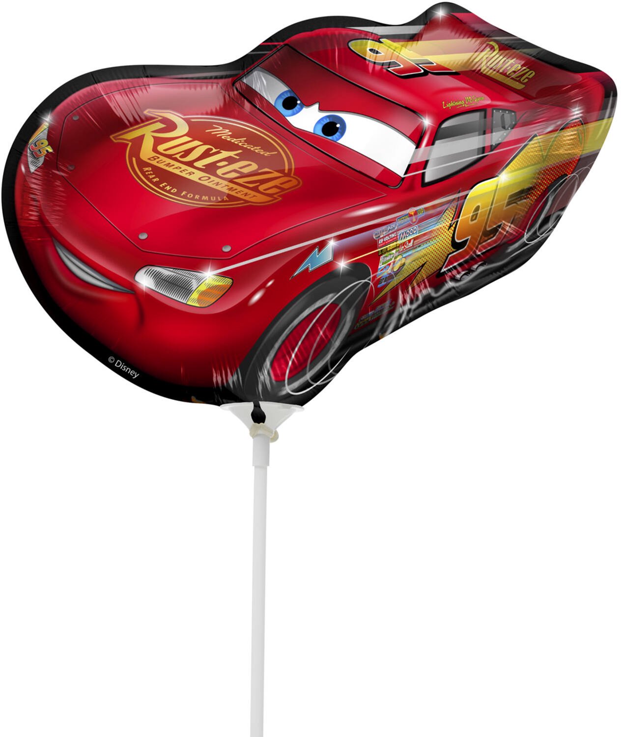 RIETHMULLER - Mini aluminium ballon in de vorm van Cars 29 x 30 cm
