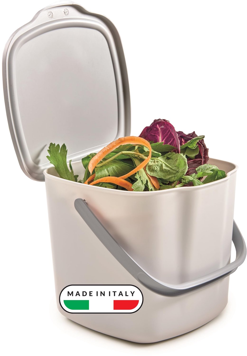 Famanu - Compostbak voor keuken - Ruimtebesparend en handig in gebruik - Groen 1 stuk