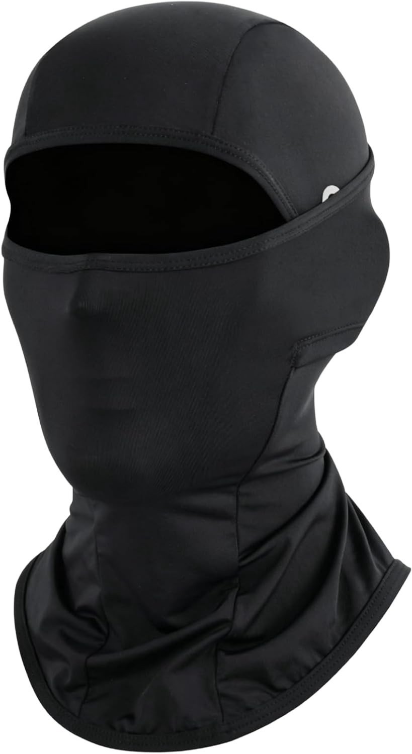 Ademende Balaclava voor Zomergebruik met Glazenopeningen voor Buitenactiviteiten - Sneldrogend en Draagbaar voor Fietsen, Motorrijden en Hardlopen in Zwart