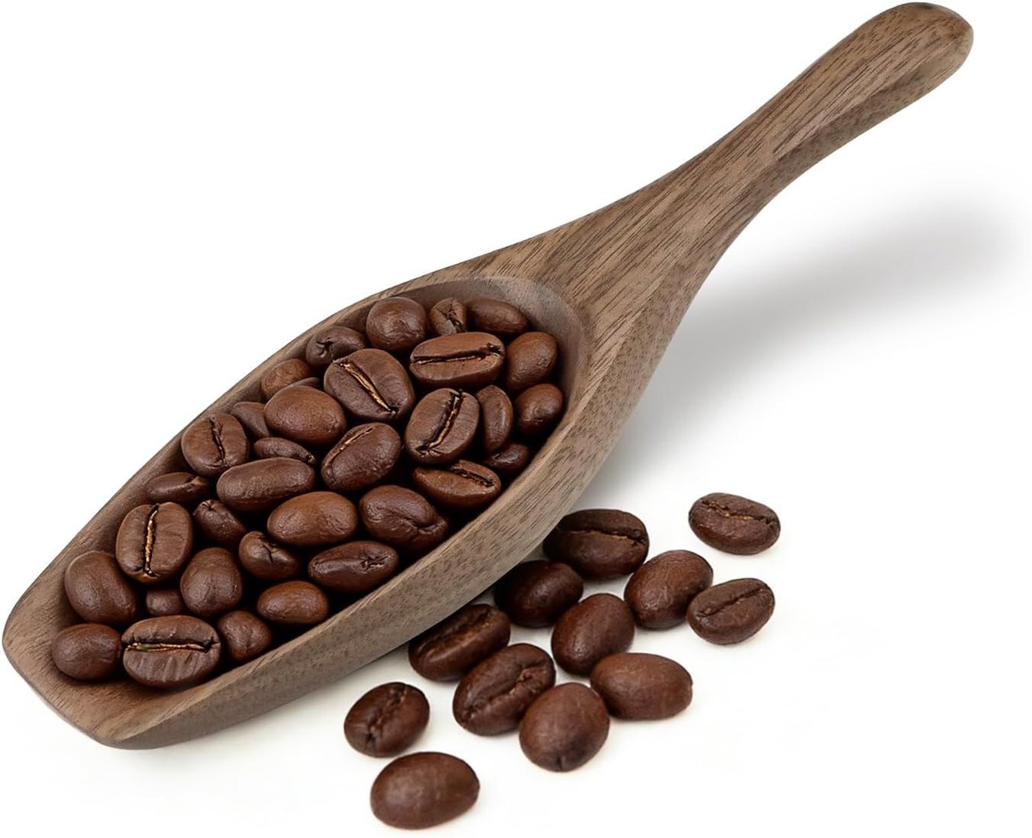 Houten Koffieschep - Zwart - 14 x 4 cm - Gemaakt van Walnoothout - Voor Koffie, Thee en Suiker