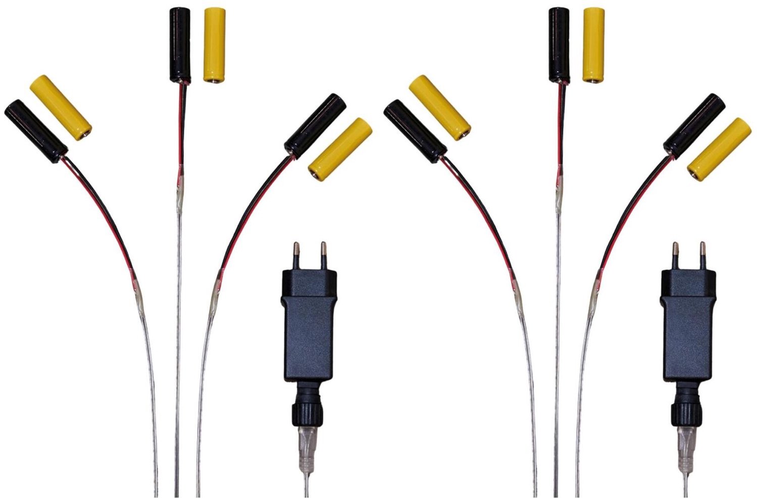 Batterijvervangers - voor 2x AAA batterijen - 6 apparaten - Batterij Eliminator - batterij adapter