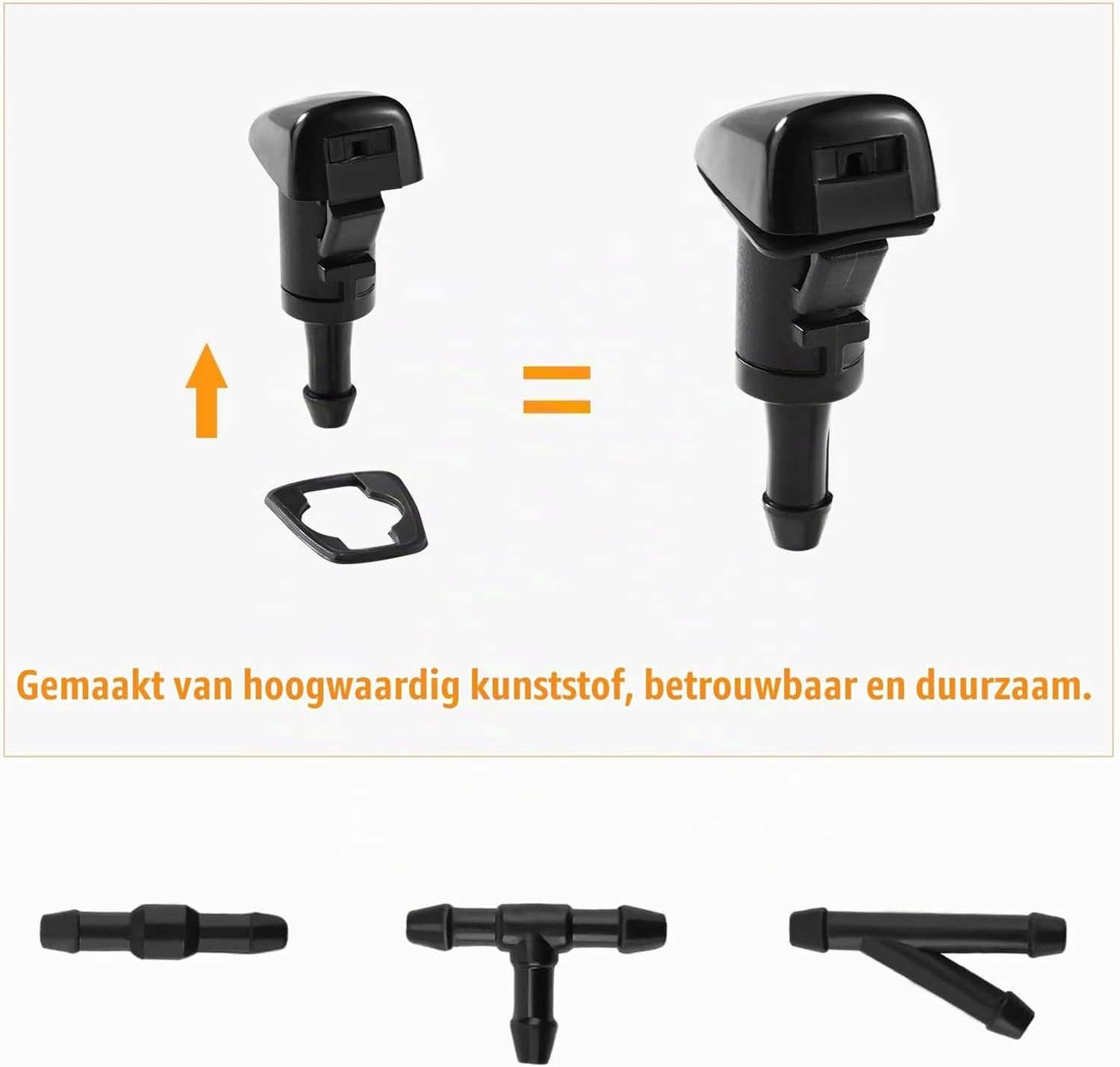 Set van 3 meter ruitenwisser slang met 2 ruitenwassers en 30 slangverbindingen voor auto onderhoud