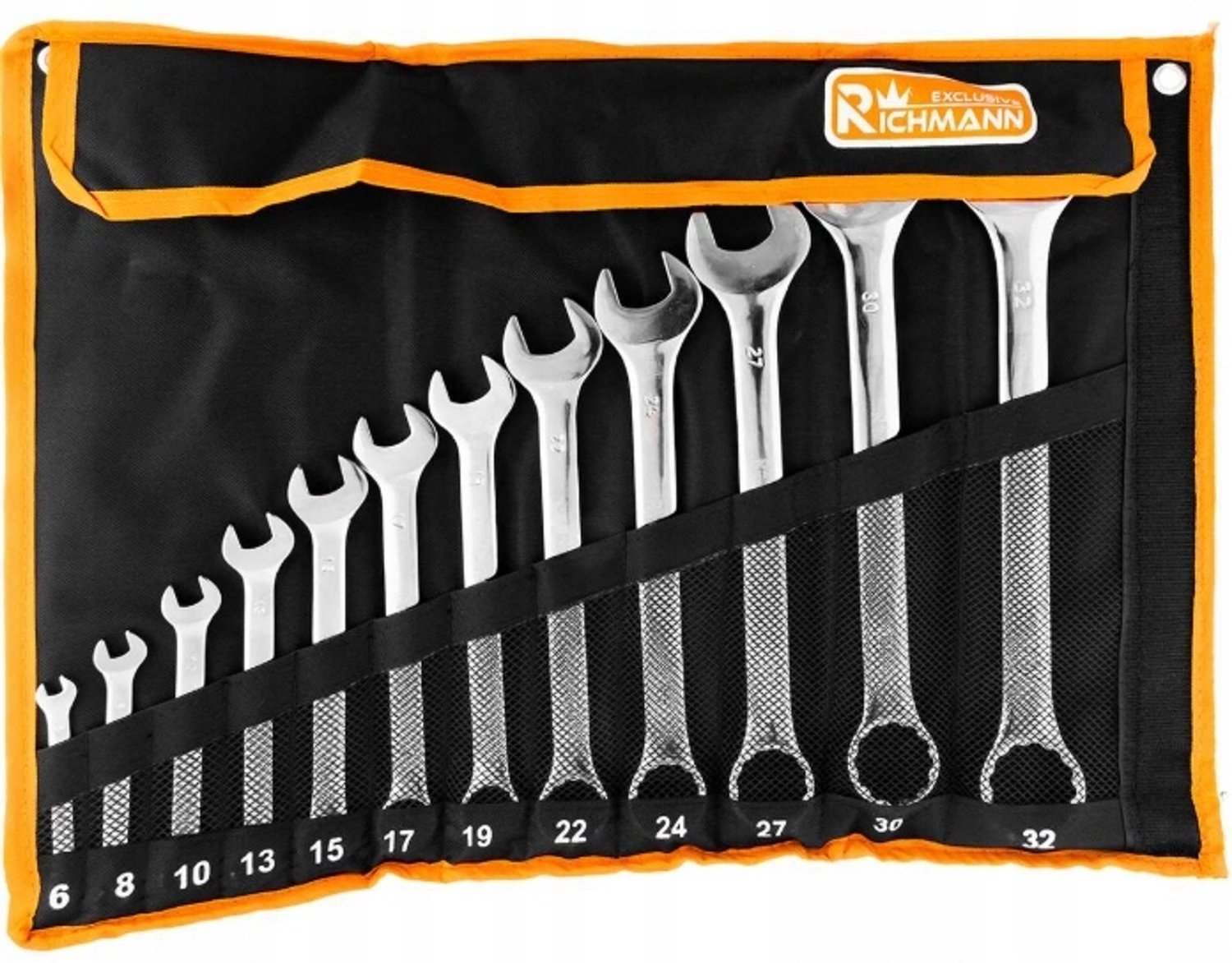 12-delige Ringsleutelset 6-32 mm, Chroom-Vanadium Staal, Inclusief Opbergtas