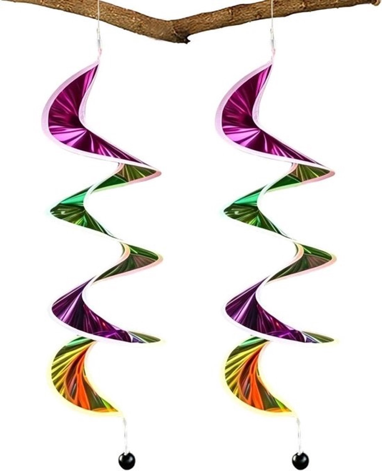 Windspinner voor de tuin - Windzakdecoratie - Buitenruimte verfraaien - Weerbestendig ontwerp - 18 x 60 cm - Regenboog