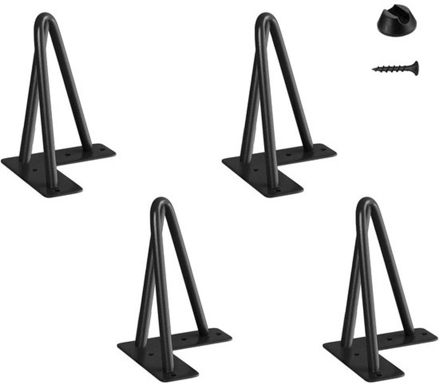 Metalen hairpin-tafelpoten - voor DIY-meubels - salontafel en bank - Inclusief schroeven en voetbeschermers