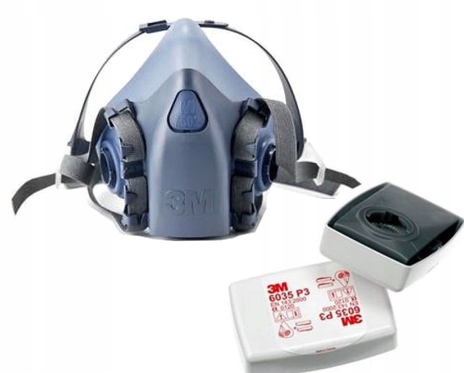 3M 7502 Halfmasker met 6035 P3 R Filters - Maat M