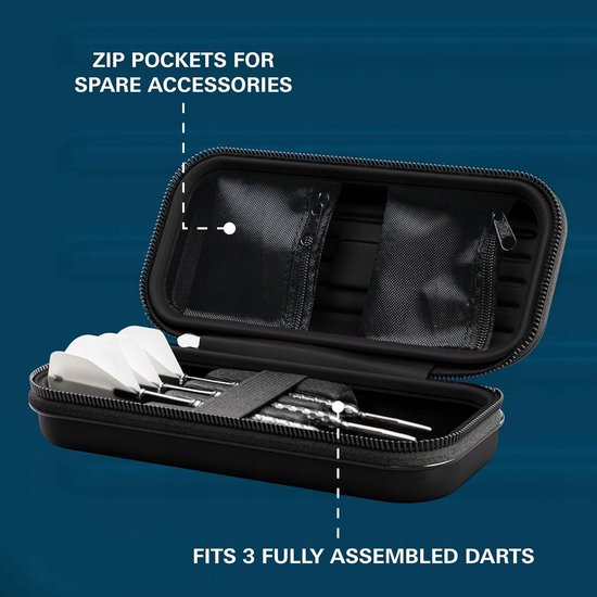 Merkloos Dart Etui - Harde EVA Koffer voor 3 Darts & Accessoires — afbeelding 3