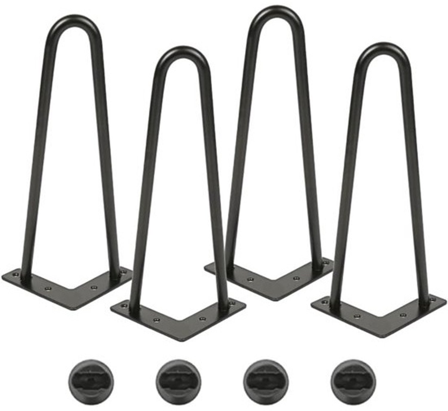 Set van 4 - Zwarte metalen tafelpoten voor meubels - 30 cm hoog