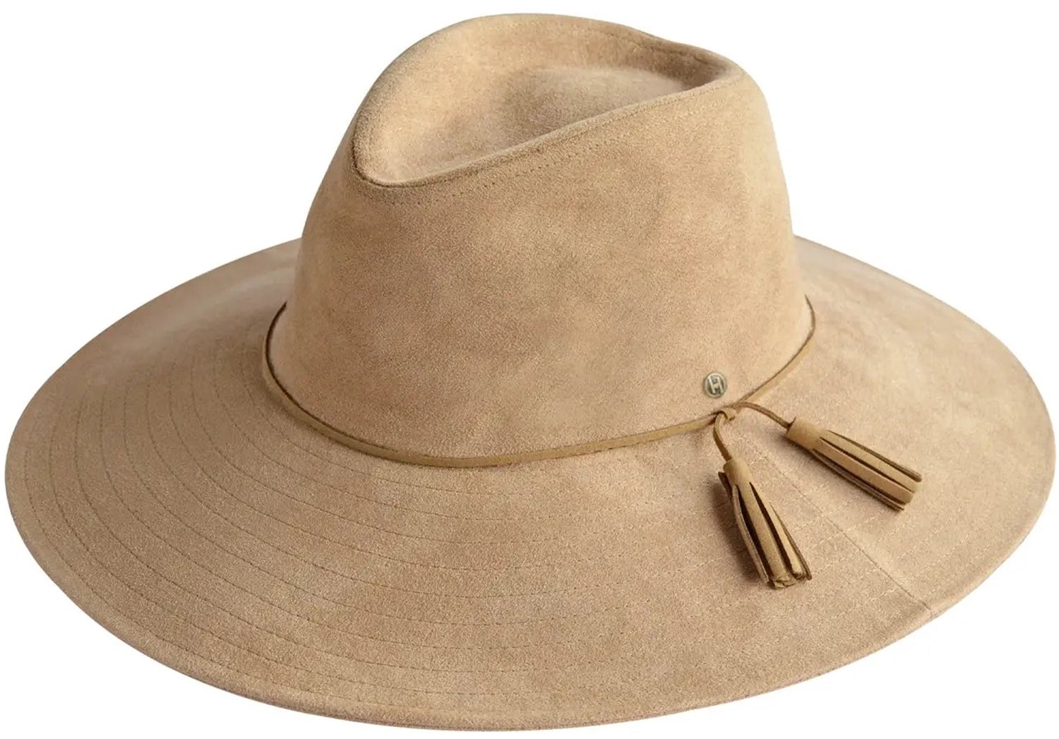 Celeste Fedora – Vilten Hoed Dames Boho - Maat: M-L: 58 cm - Naturel
