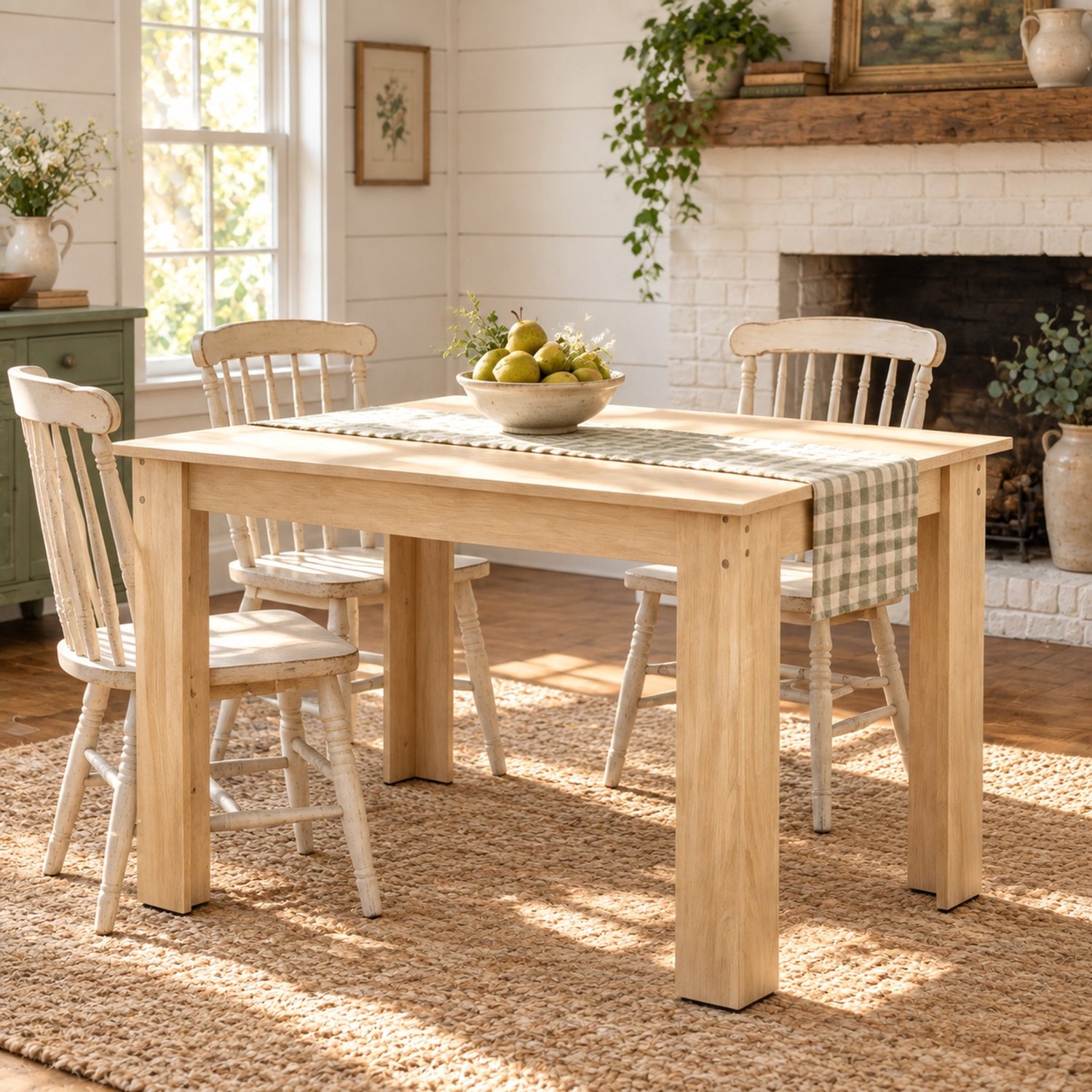 HAUSS SPOLE Eettafel - Krasbestendig En Waterbestendig Melamine Oppervlak - Voor Keuken, Eetkamer En Thuiskantoor - Spaanplaat - 120 x 69 x 75 cm - Eikenkleur Oak