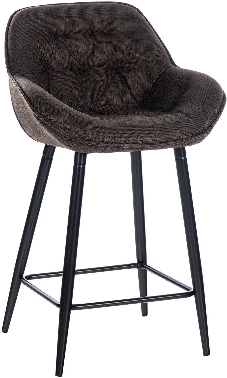 Barkruk - Zithoogte 67 cm - Met armleuningen - Stof - Bruin