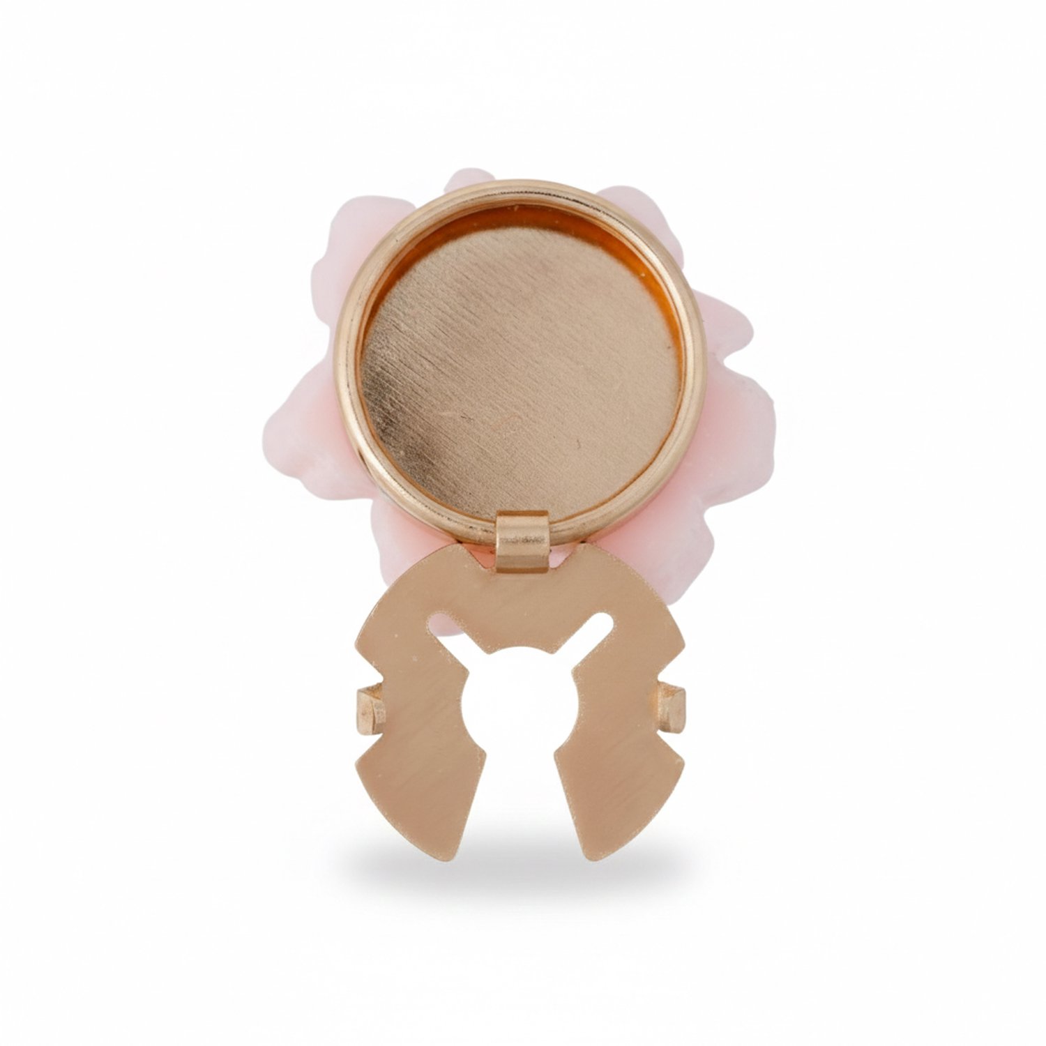Bloem Button Cover Pastel Roze - Elegante Sierknop voor Blouses