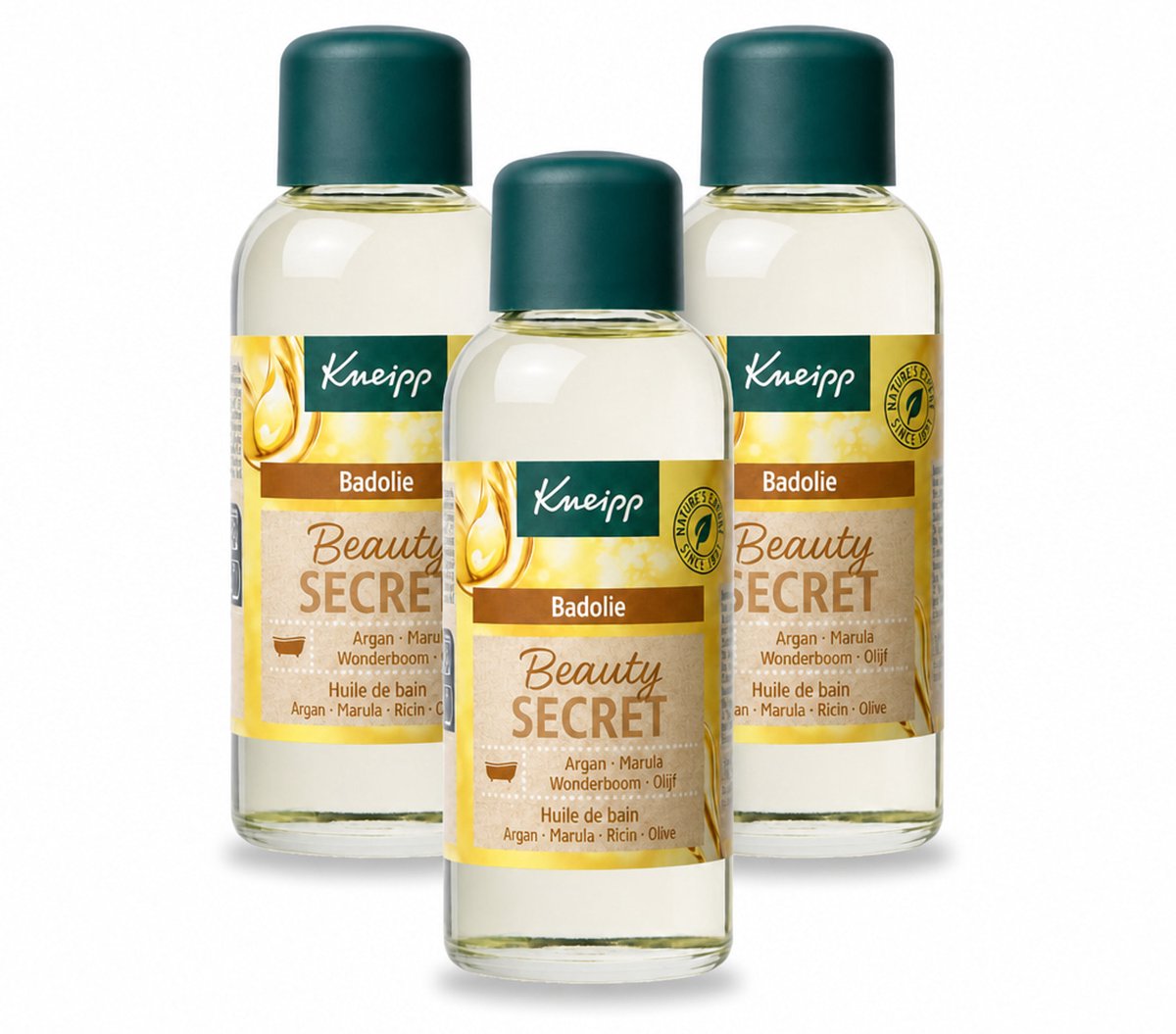 3 x Kneipp - Badolie - Beauty Secret - Voor alle huidtypen - 100 ml - Voordeelverpakking - 3 stuks