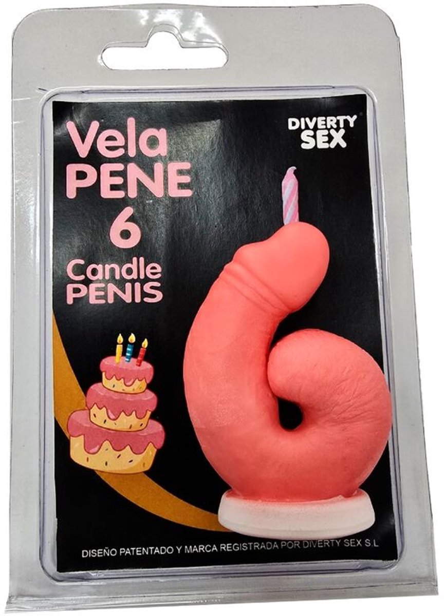 Penis Kaars Nummer 6 Roze