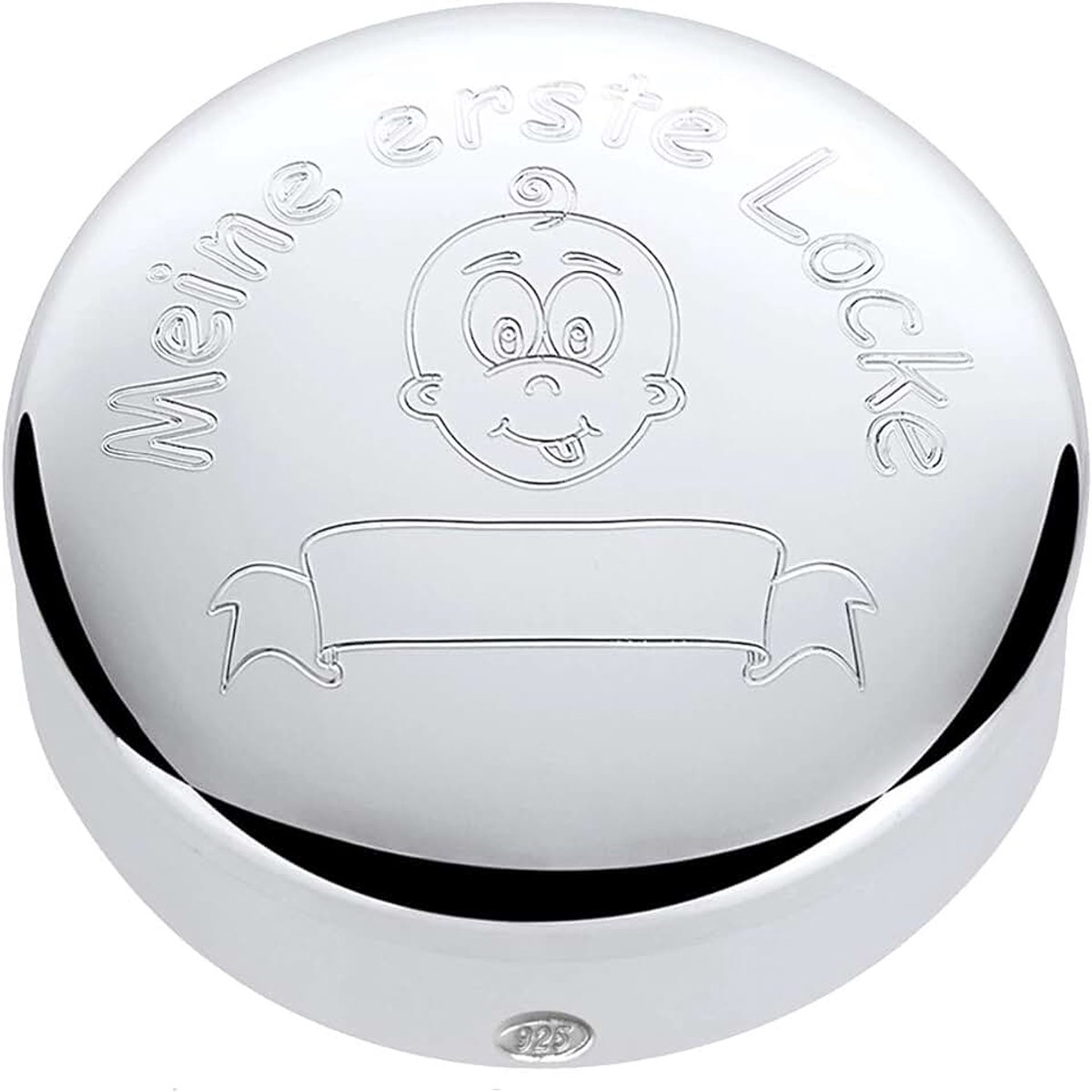 Mijn eerste krul D 3,5 cm massief zilver 925 Sterling