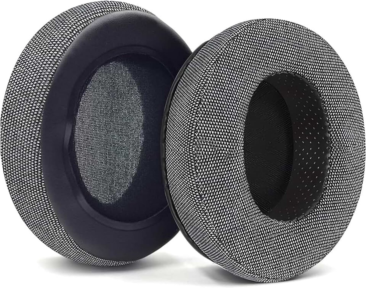 Vervangende oorkussens compatibel met Audio-Technica M40X M50 M50X MSR7 Fostex T50RP MDR 7506 Hyperx Cloud Alpha traagschuim oorkussens (grijs flanel)